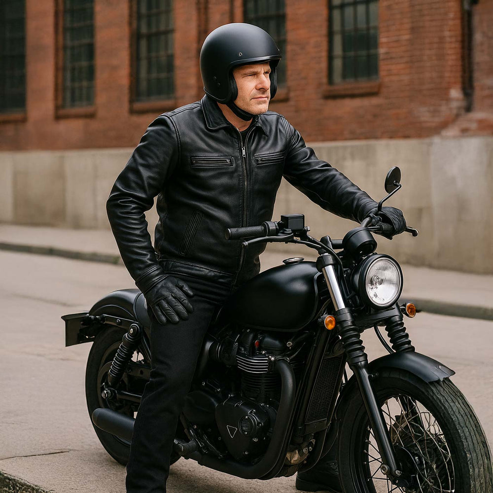 Milwaukee Leather MDM5005 Men's Black 5 Pocket Tear Resistant Motorcycle Denim Jeans Infused w/ Aramid Fibers