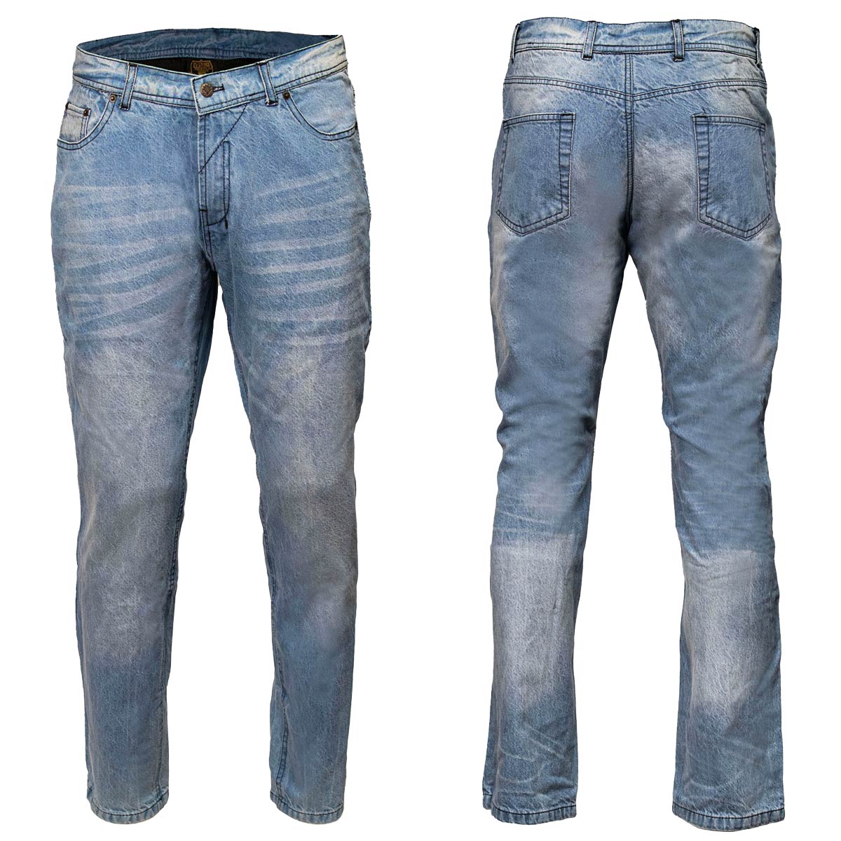 Milwaukee Leather MDM5002 Men's Metro Blue CE Armored Motorcycle Riding Denim Jeans Reinforced w/ Aramid Fibers