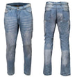 Milwaukee Leather MDM5003 Men's Blue Armored Motorcycle Riding Denim Jeans Reinforced with Aramid Fibers