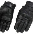 Milwaukee Leather MG7500 Men's Black Perforated Leather Gel Padded Palm Motorcycle Hand Gloves W/ 'Rubberized Hard Knuckle’ For Protection