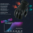 Milwaukee Leather MG7502 Men's Black Leather Gel Palm Motorcycle Gloves w/ i-Touch and Cool-Tec Technology