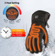 Milwaukee Leather MG7513 Men's Black ‘Heated’ Gauntlet Waterproof Winter Gloves with i-Touch