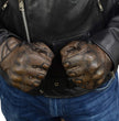 Milwaukee Leather MG7514 Men's Brown Leather with Gel Palm Motorcycle Gloves W/ Protective Knuckle