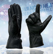Milwaukee Leather MG7519SET Men’s Black Leather Heated Winter Gloves for Motorcycle Ski Hiking & i-Touch
