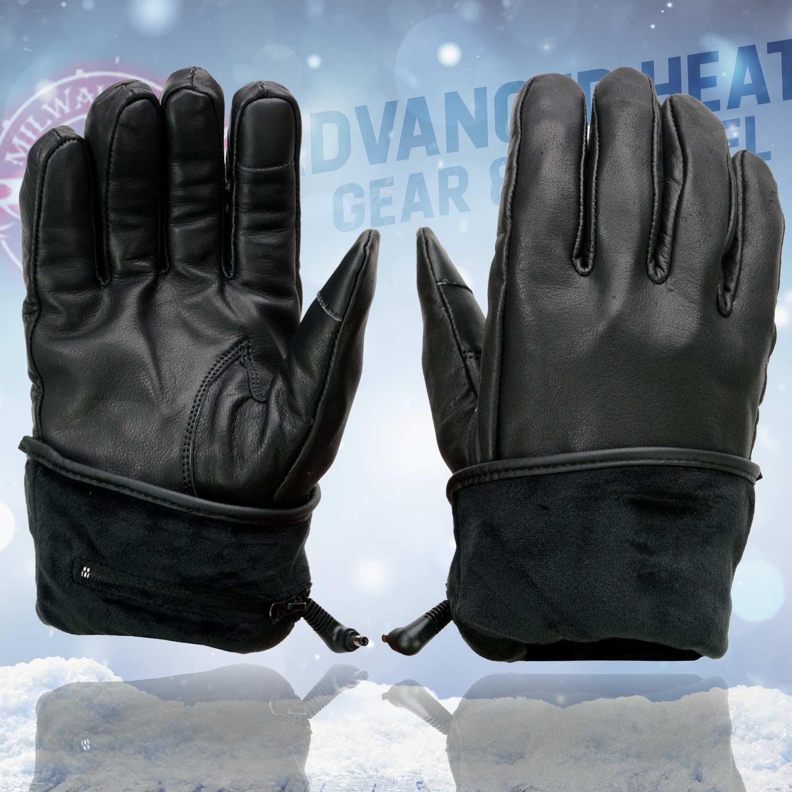 Milwaukee Leather MG7519SET Men's Black Leather Heated Winter