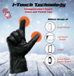 Milwaukee Leather MG7519SET Men’s Black Leather Heated Winter Gloves for Motorcycle Ski Hiking & i-Touch