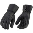 Milwaukee Leather MG7534 Men's Black Deerskin Gauntlet Motorcycle Gloves w/ Wrist Strap & Cinch Closure