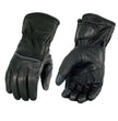 Milwaukee Leather MG7551 Men's Black Cowhide Leather Gauntlet Motorcycle Hand Gloves W/ i-Touch Screen and Waterproof