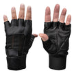 Milwaukee Leather MG7562 Men's Black Leather and Spandex Gel Padded Palm Fingerless Motorcycle Hand Gloves W/ Mesh Material