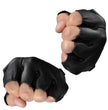Milwaukee Leather MG7562 Men's Black Leather and Spandex Gel Padded Palm Fingerless Motorcycle Hand Gloves W/ Mesh Material
