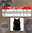 Hot Leathers GLR2559 Ladies Black Heart Bling Flag Tank Top Shirt