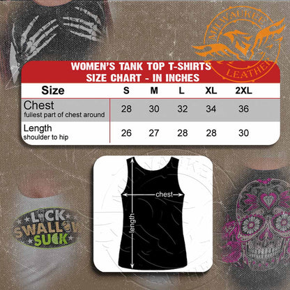 Hot Leathers GLC2378 Skull Bandana Tank Top Shirt with Rhinestones in Heather Charcoal Color