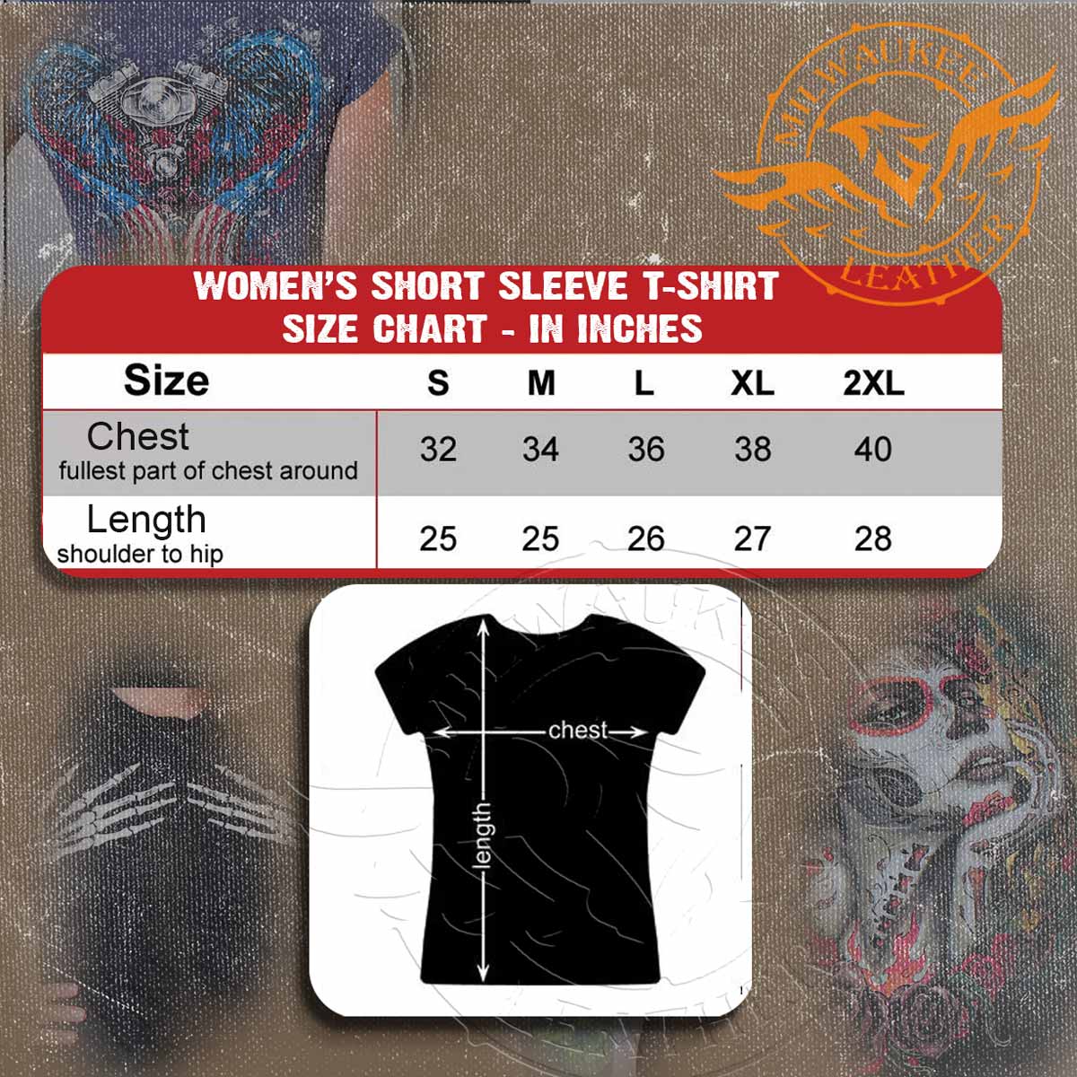 Hot Leathers GLC1591 Ladies Heather Gray Riding Tree Silhouette V Neck T-Shirt