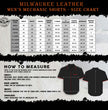 Milwaukee Leather MDM11670.144 Men's Black w/ Orange Button Up Heavy-Duty Work Shirt for | Classic Mechanic Work Shirt