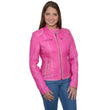 Milwaukee Leather SFL2830 Pink Women's Scuba Style Sheepskin Leather Jacket