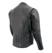 Milwaukee Leather ML1010 Men's Side Lace Vented Black Leather Scooter Jacket