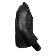 Leather King ML1057 Men’s Classic Black Leather Motorcycle Jacket w/ Multiple Vents