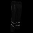 Milwaukee Leather ML1144 Men's Black Premium Leather Vented Motorcycle Rider Chaps w/ Reflective Piping