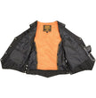 Milwaukee Leather ML1255 Women's Black Braided Premium Leather Side Lace Motorcycle Rider Vest