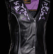 Milwaukee Leather ML1293 Women's Black and Purple ‘Wing Studded’ Leather Vest