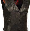 Milwaukee Leather ML1293 Women's Black ‘Wing Studded’ Leather Vest