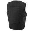 Milwaukee Leather ML1368 Men's Black Premium Leather V-Neck Motorcycle Rider Vest w/ Buffalo Nickel Snaps Closure