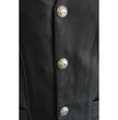Milwaukee Leather ML1369 Men's Black Premium Leather Side Lace Motorcycle Rider Vest w/ Buffalo Nickel Snaps Closure