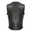 Milwaukee Leather ML1378 Men's 'Buffalo Nickel' Black Motorcycle Vest