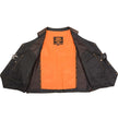 Milwaukee Leather ML1391RT Men's Retro Brown Leather Vest- 10 Pockets Side Lace 4-Snap V-Neck Motorcycle Rider Vest