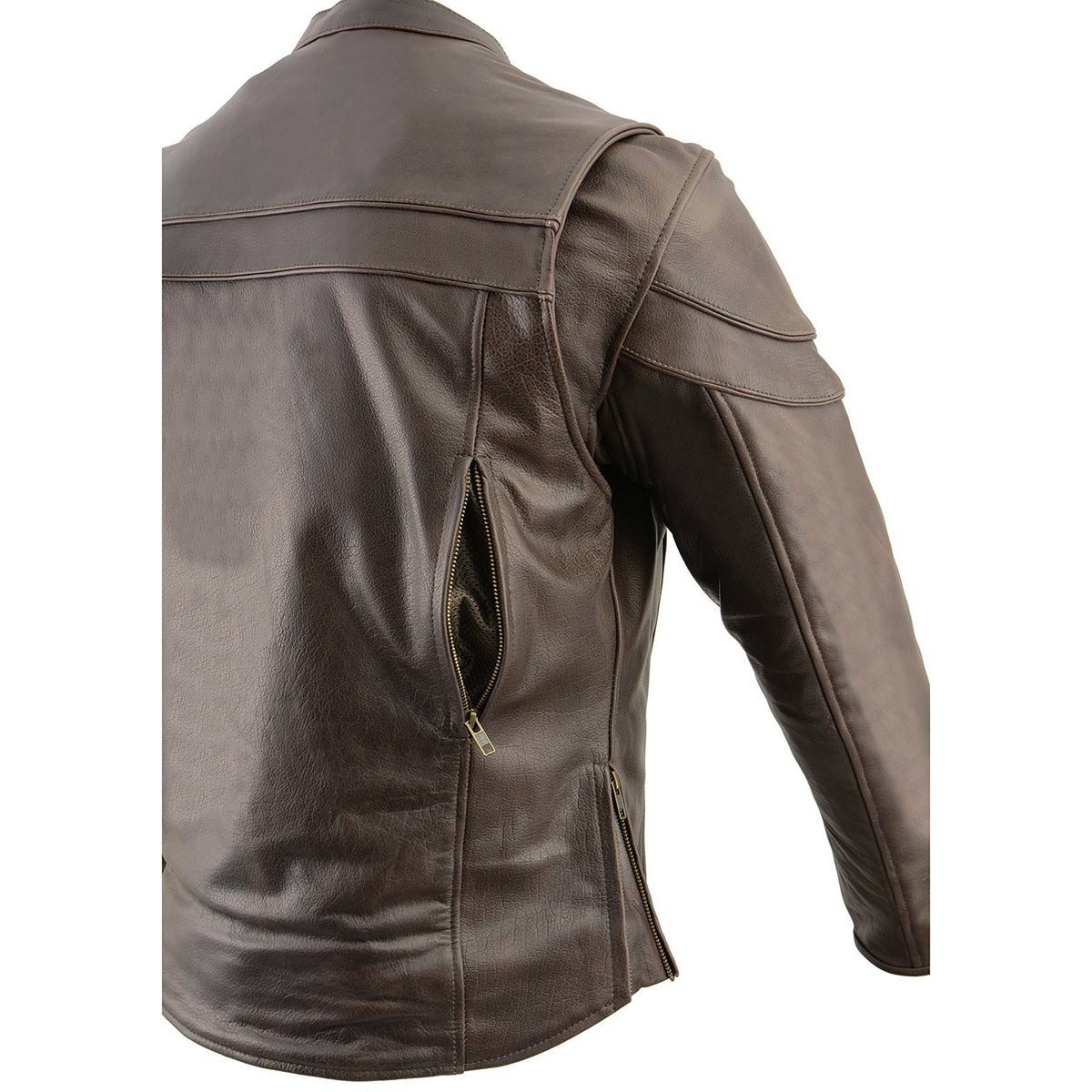Milwaukee Leather ML1408RT Men's Retro Brown 'Savage' Sporty