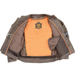 Milwaukee Leather ML1408RT Men's Retro Brown 'Savage' Sporty Crossover Retro Leather Jacket