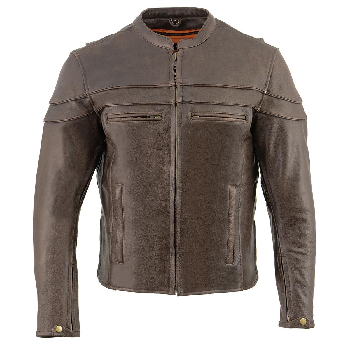 Milwaukee Leather ML1408RT Men's Retro Brown 'Savage' Sporty