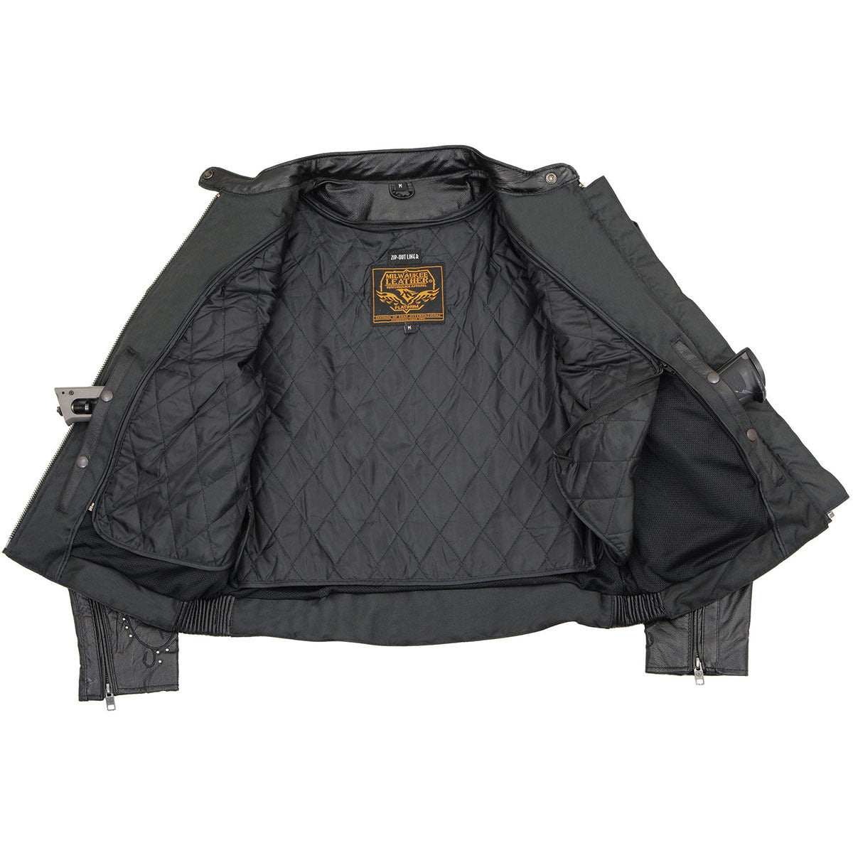 Milwaukee Leather X1952 Women's Embroidered Wing and Stud Design
