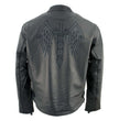 Milwaukee Leather ML2056 Men's 'Cross Sword’ Leather Moto Jacket