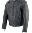 Milwaukee Leather ML2056 Men's 'Cross Sword’ Leather Moto Jacket