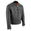 Milwaukee Leather ML2056 Men's 'Cross Sword’ Leather Moto Jacket