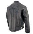 Milwaukee Leather ML2056 Men's 'Cross Sword’ Leather Moto Jacket
