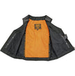 Milwaukee Leather ML2078 Women's Black Premium Leather Motorcycle Rider Vest w/ Studding Detail