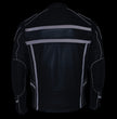 Milwaukee Leather ML2083 Men's Black Premium Leather Vented Motorcycle Rider Jacket w/ Reflective Piping