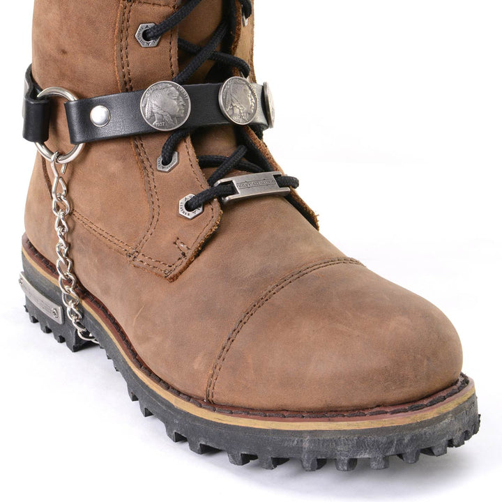 Milwaukee Leather Boot Chains Set of 2 - Adjustable Biker Boots Strap