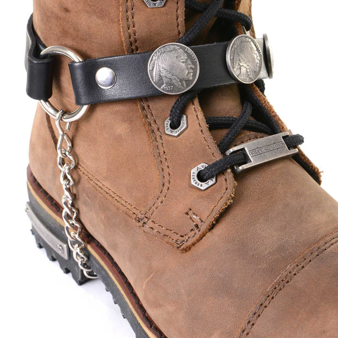 Milwaukee Leather Boot Chains Set of 2 - Adjustable Biker Boots Strap