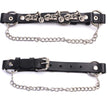 Milwaukee Leather Motorcycle Boot Chain – Silver Chain & Buckle, Motorcycle Medallion Accent - MLA3003