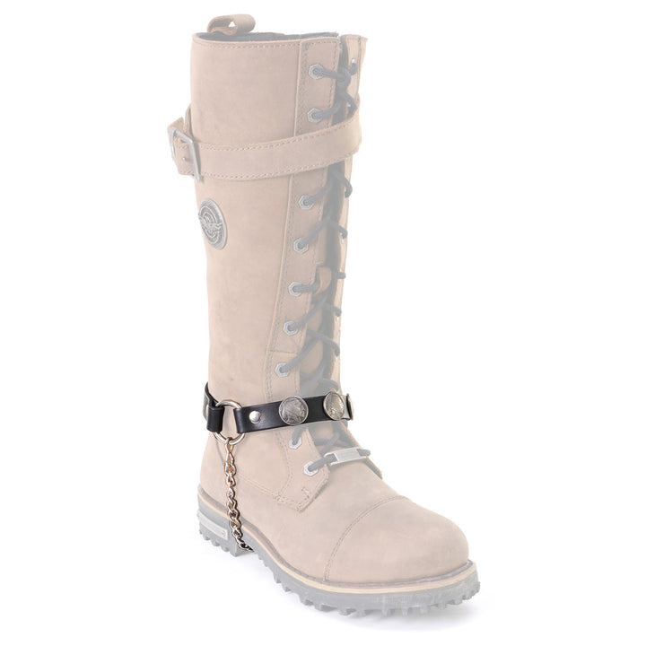 Milwaukee Leather Boot Chains Set of 2 - Adjustable Biker Boots Strap