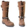 Milwaukee Leather Silver Boot Chain w/ Vintage Native American Medallion & Adjustable Strap -MLA3001
