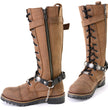 Milwaukee Leather Silver Boot Chain w/ Vintage Native American Medallion & Adjustable Strap -MLA3001