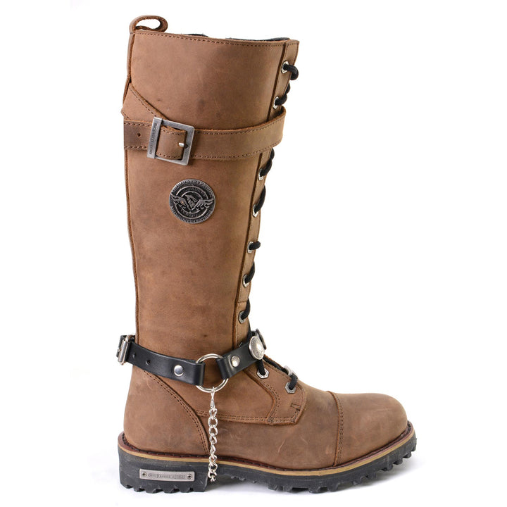 Milwaukee Leather Boot Chains Set of 2 - Adjustable Biker Boots Strap