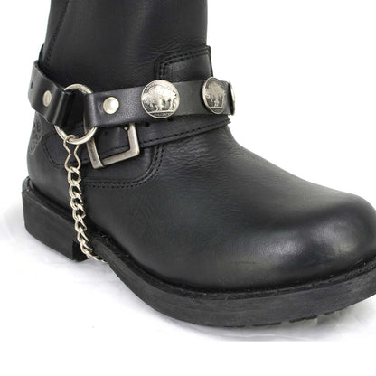 Milwaukee Leather MLA3002 Silver Vintage Buffalo Coin Biker Chain for Motorcycle Boots