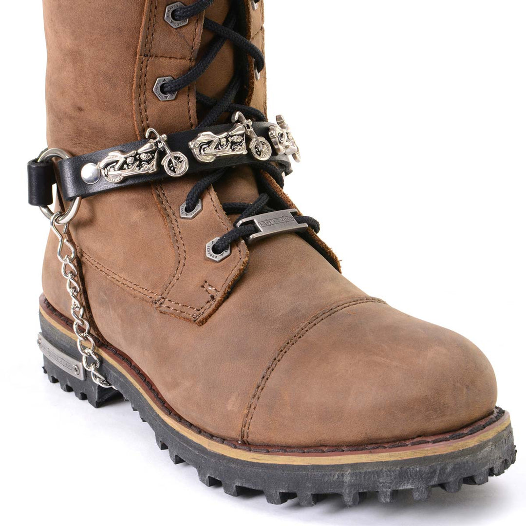 Milwaukee Leather Boot Chains Set of 2 - Adjustable Biker Boots Strap