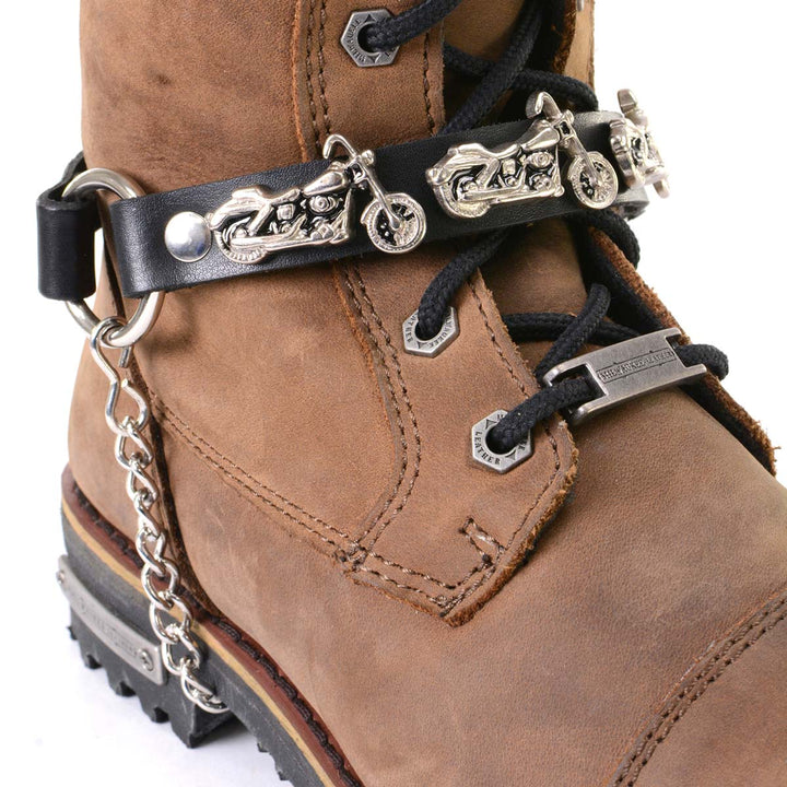 Milwaukee Leather Boot Chains Set of 2 - Adjustable Biker Boots Strap
