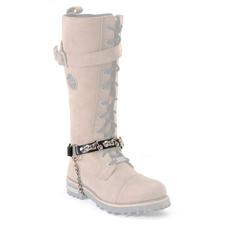 Milwaukee Leather Boot Chains Set of 2 - Adjustable Biker Boots Strap